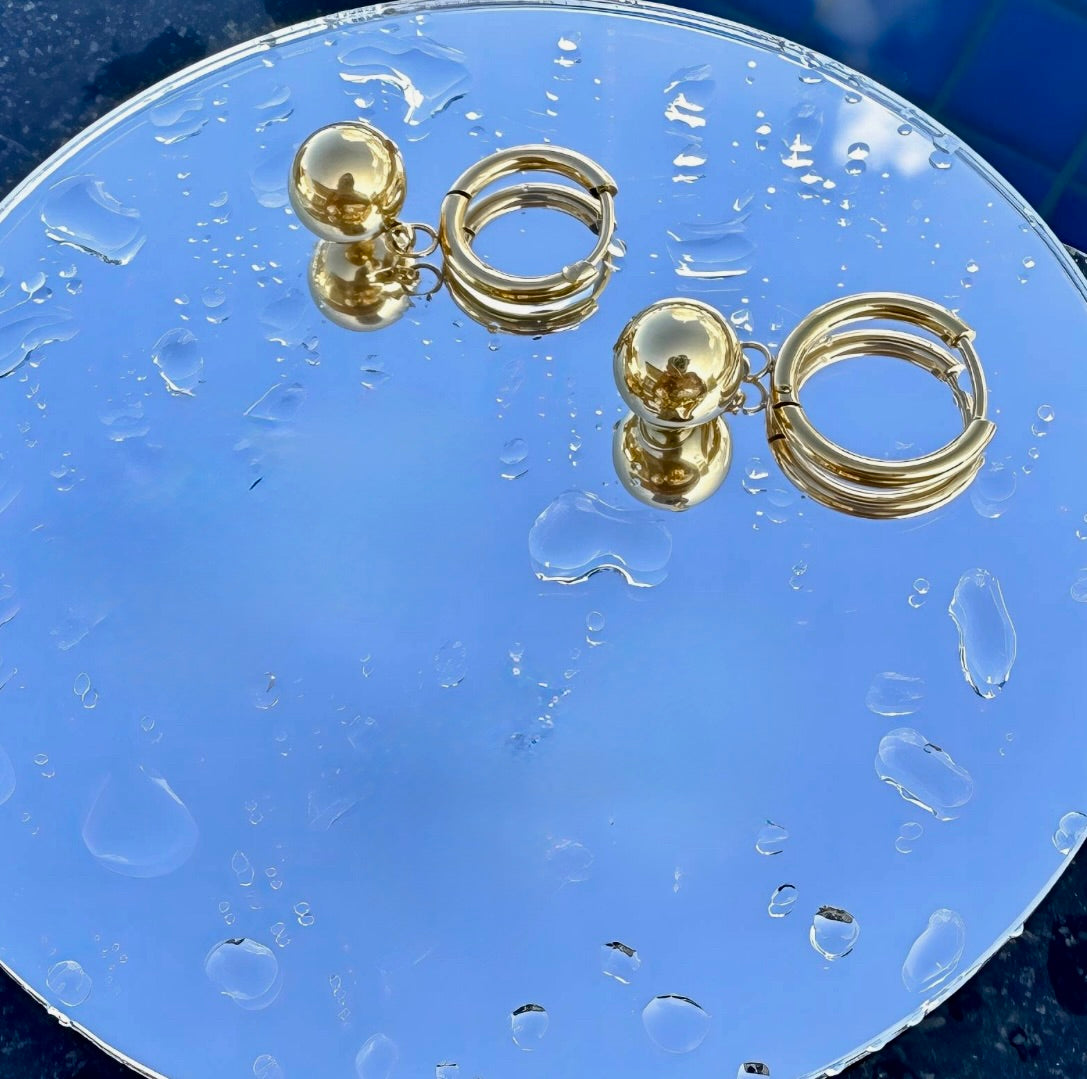 Mira - Gold Stainless Steel Earrings for Women | Waterproof & Hypoallergenic Jewelry