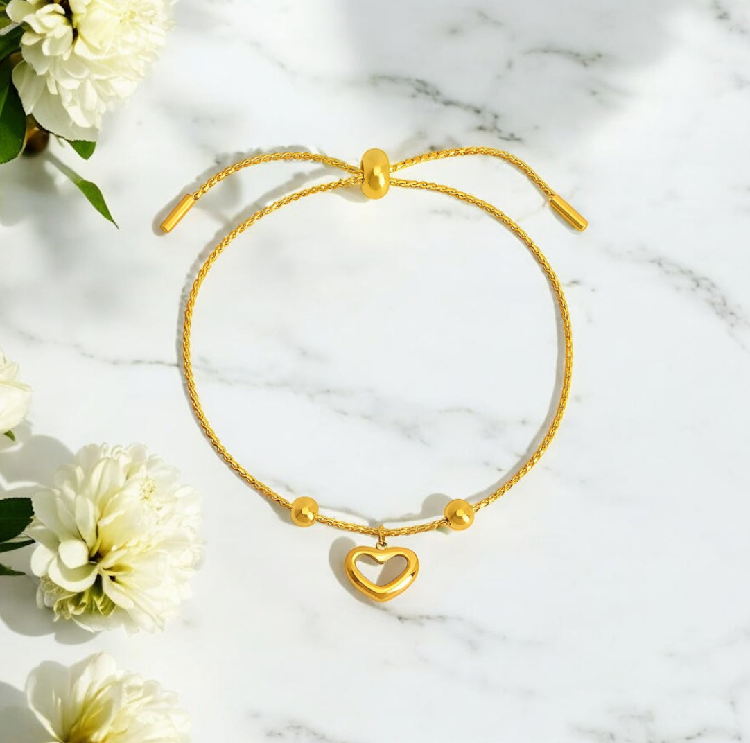 Rosélia - Bracelet en acier inoxydable doré pour femme | Bijoux étanches et hypoallergéniques