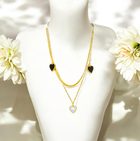 Opal - Gold Stainless Steel Necklace for Women | Waterproof & Hypoallergenic Jewelry