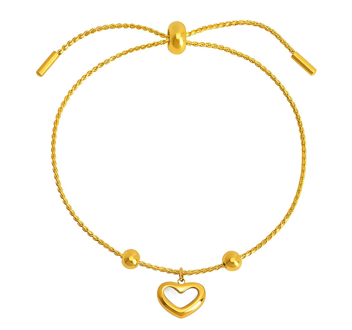 Rosélia - Bracelet en acier inoxydable doré pour femme | Bijoux étanches et hypoallergéniques