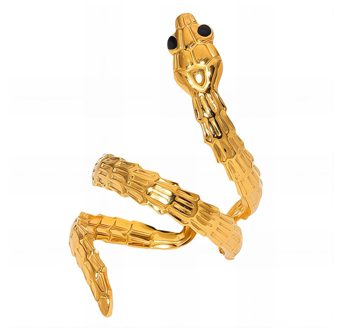 Venom - Bague en acier inoxydable doré pour femme | Bijou étanche et hypoallergénique