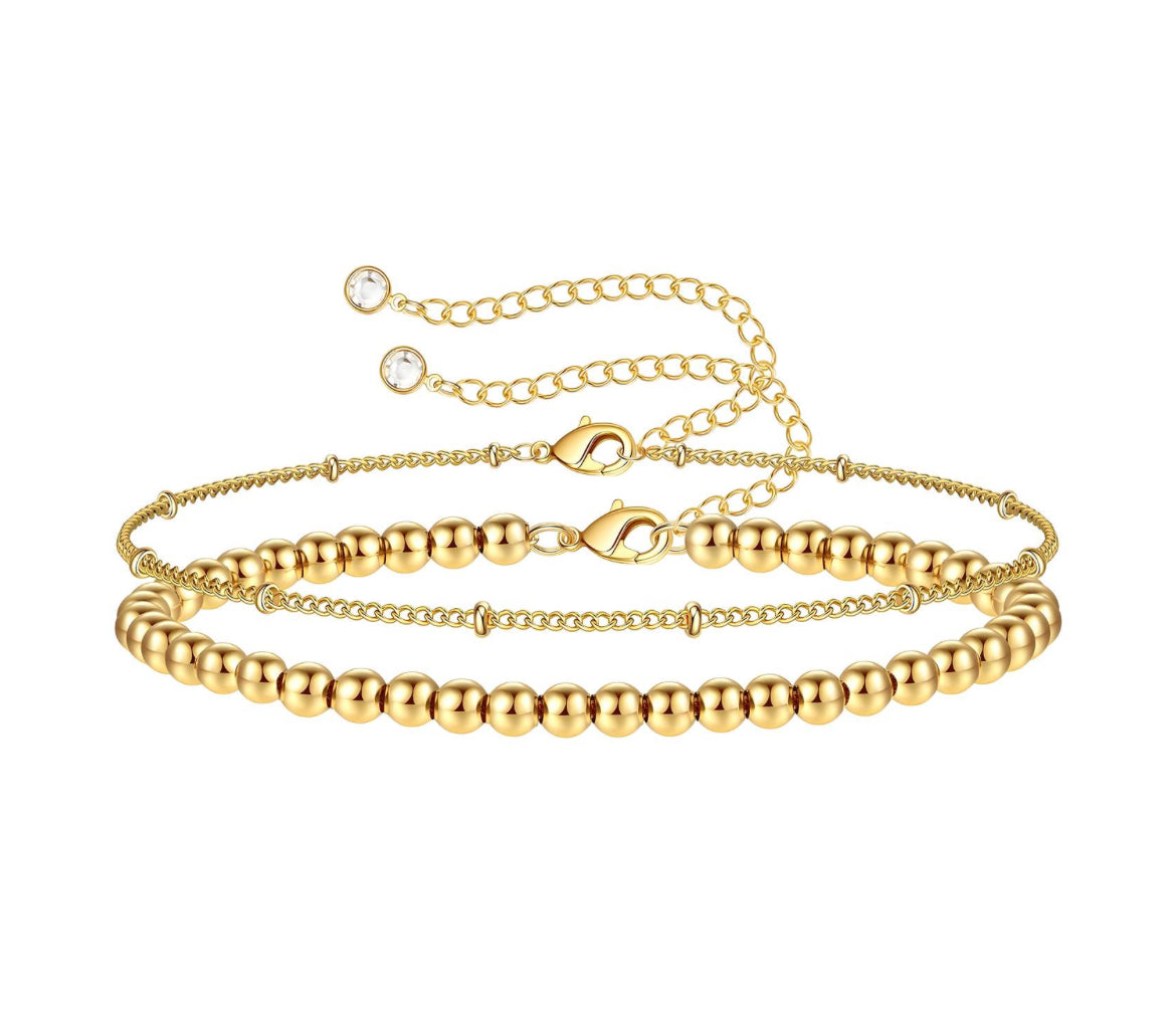 Diva - Bracelets en acier inoxydable doré pour femme | Bijoux étanches et hypoallergéniques