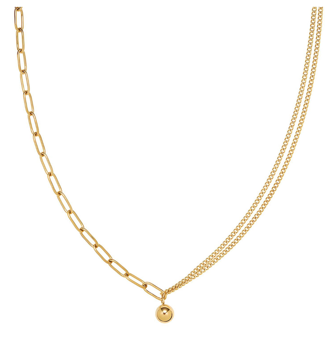 Collier Celeste en acier inoxydable doré pour femme | Bijoux étanches et hypoallergéniques
