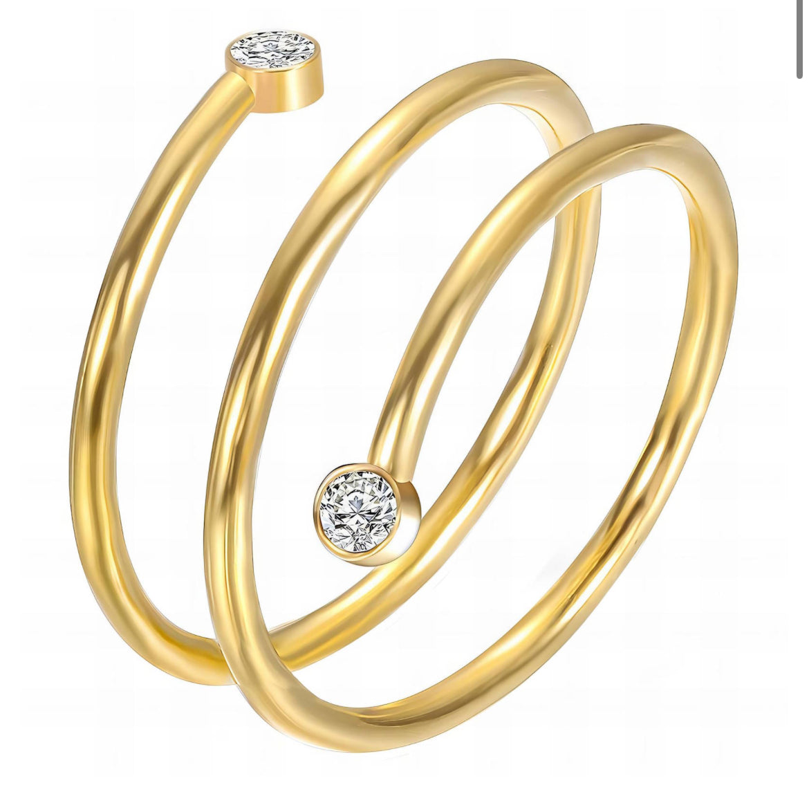 Orbée - Bague en acier inoxydable doré pour femme | Bijou étanche et hypoallergénique