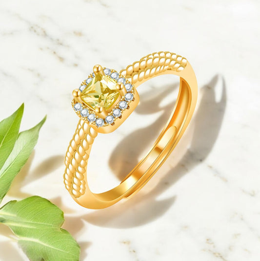 Orbit - Bague en acier inoxydable doré pour femme | Bijou étanche et hypoallergénique